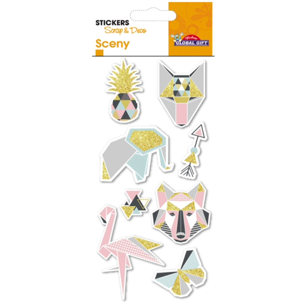 STICKERS GLOBAL GIFT 440169 SCENY TAG 7X14CM