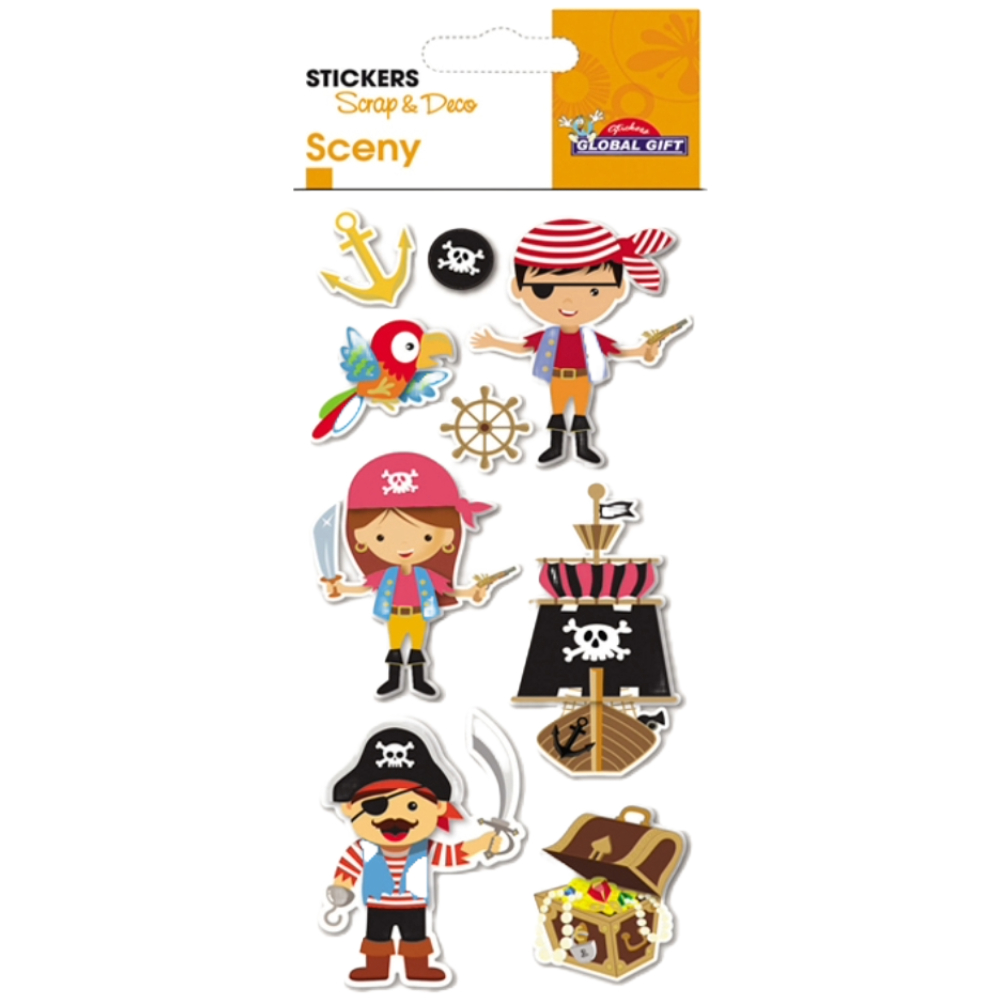 STICKERS GLOBAL GIFT 440182 SCENY TAG 7X14CM