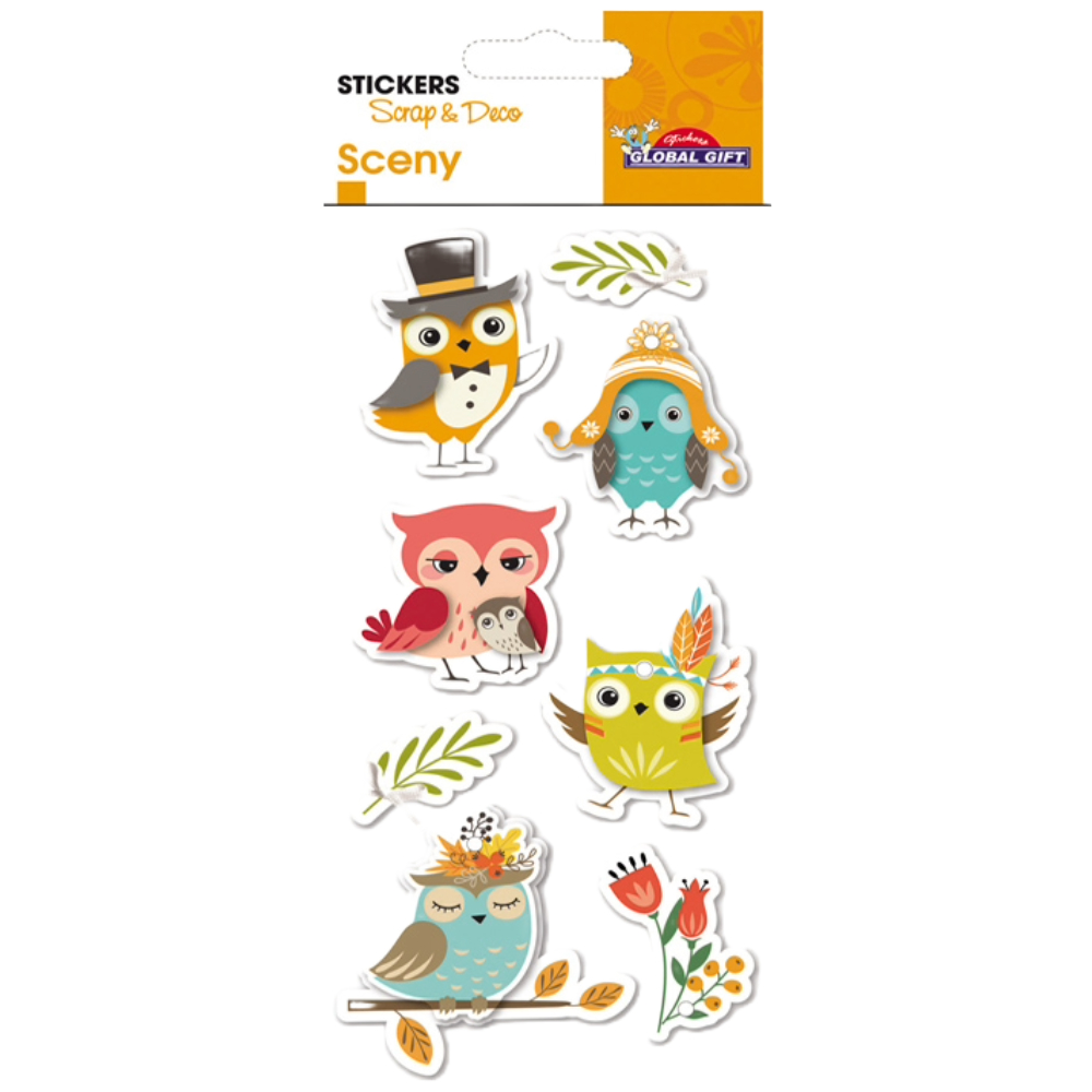 STICKERS GLOBAL GIFT 440187 SCENY TAG 7X14CM