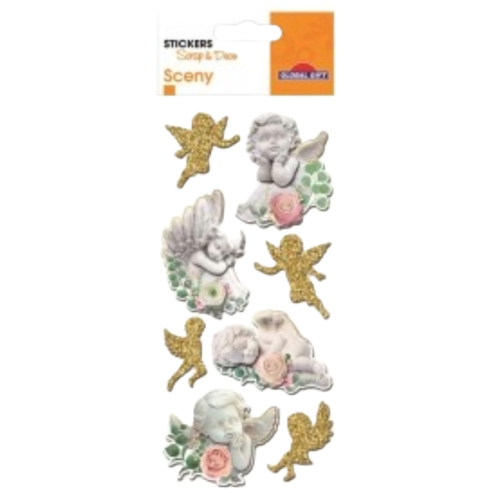 STICKERS GLOBAL GIFT 440223 SCENY TAG 7X14CM