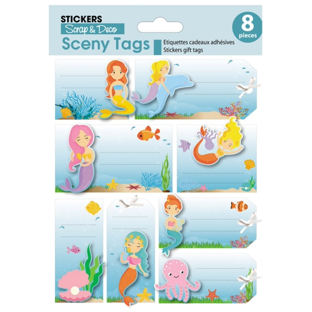 STICKERS GLOBAL GIFT 440301 SCENY TAG 7X14CM