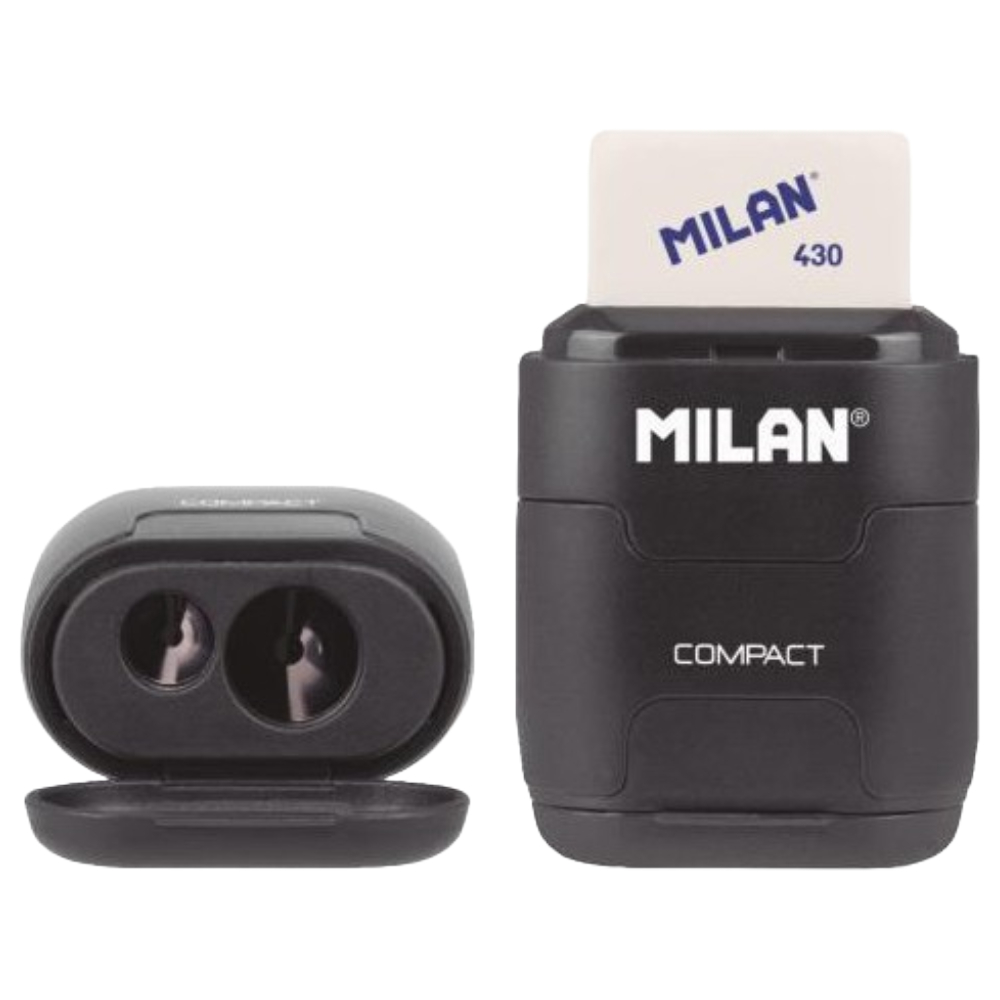 ΓΟΜΑ + ΞΥΣΤΡΑ ΔΙΠΛΗ MILAN COMPACT SHADOW ΚΟΥΤΙ=16 ΤΕΜ. ΧΡΩΜΑ ΜΑΥΡΟ 4703116DW