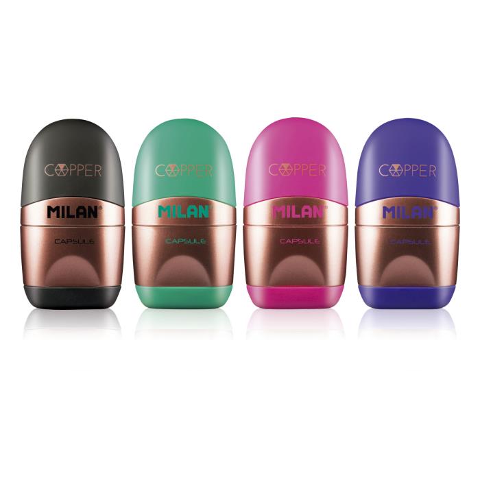 ΓΟΜΑ + ΞΥΣΤΡΑ ΜΟΝΗ MILAN COPPER ΚΟΥΤΙ=12 ΤΕΜ.(4 ΑΣΟΡΤΙ) 4717112