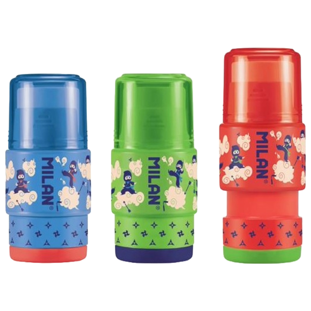 ΓΟΜΑ + ΞΥΣΤΡΑ ΜΟΝΗ MILAN NINJUTSU ΚΟΥΤΙ=16 ΤΕΜ. (3 ΑΣΟΡΤΙ) 4725116NJ