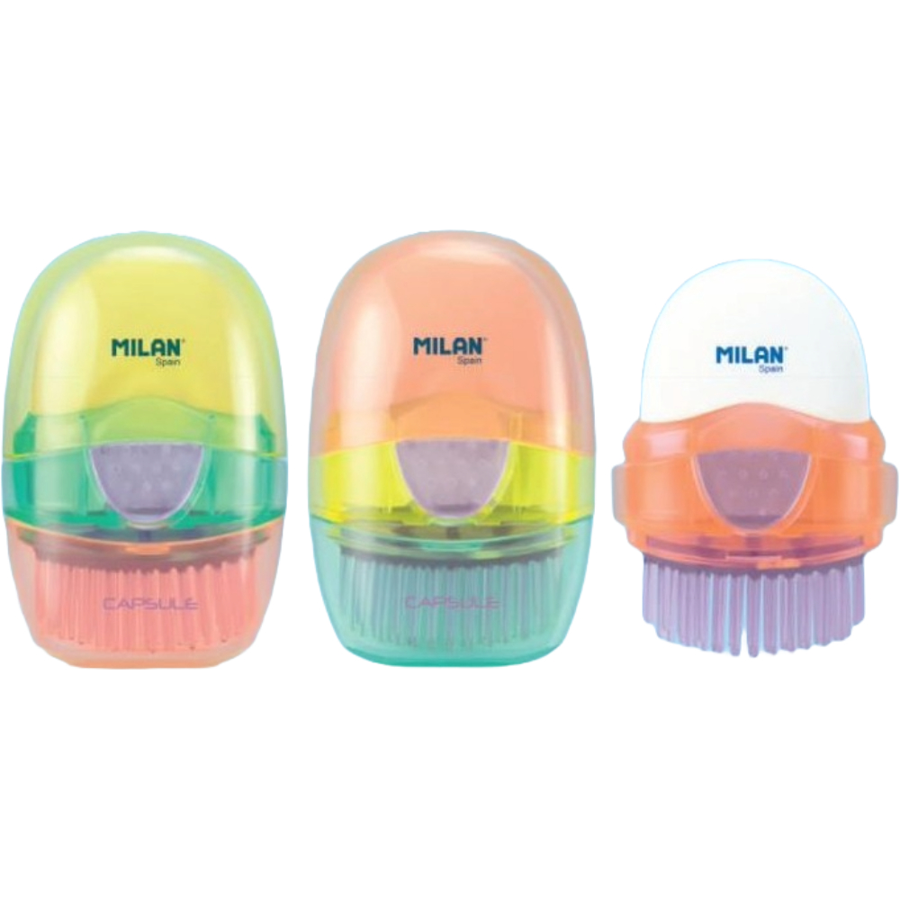 ΓΟΜΑ + ΒΟΥΡΤΣΑΚΙ MILAN CAPSULE ΚΟΥΤΙ=16 ΤΕΜ.(4 ΑΣΟΡΤΙ) 4900116LK2