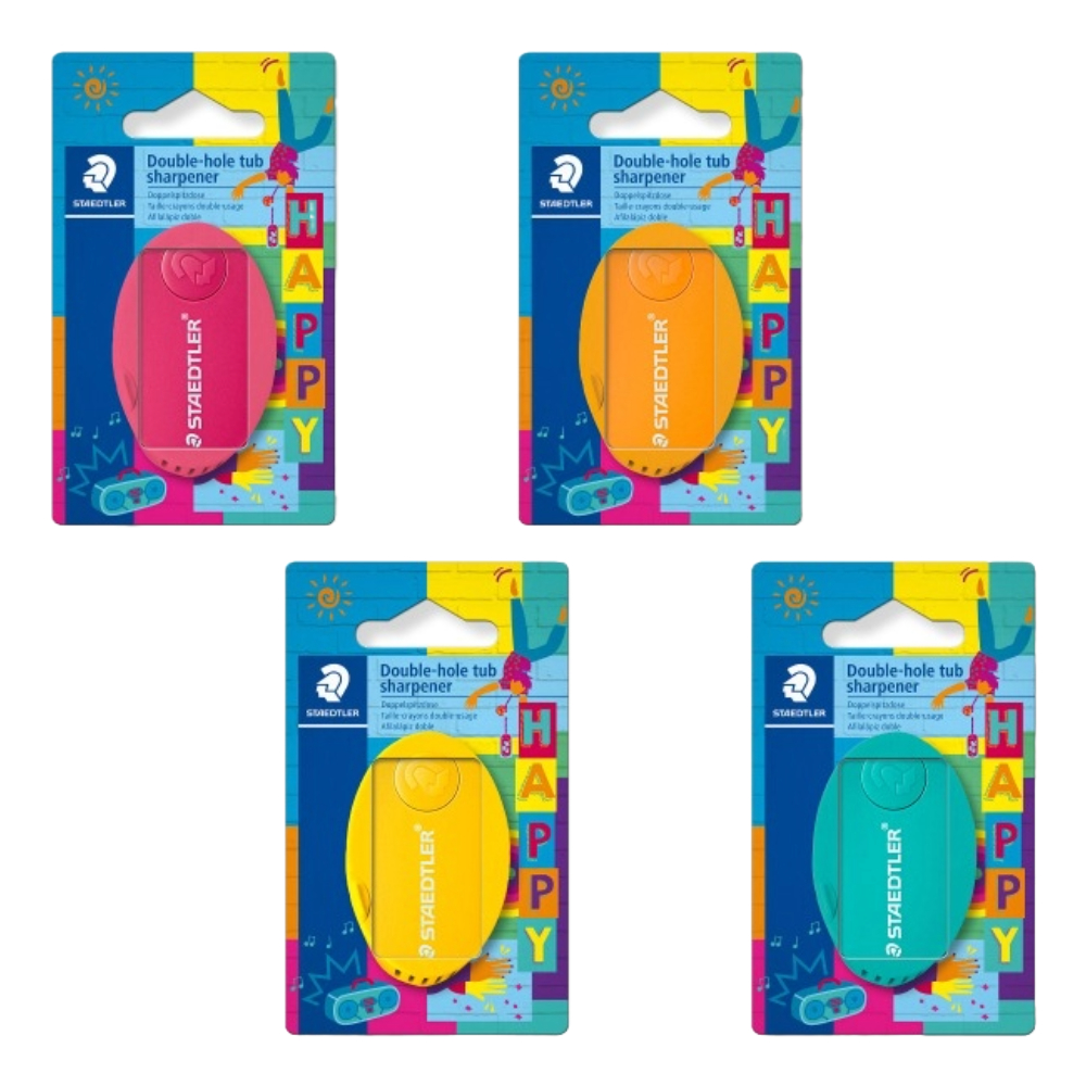 ΞΥΣΤΡΑ ΒΑΡΕΛΑΚΙ STAEDTLER ΔΙΠΛΗ ΠΛΑΣΤΙΚΗ HAPPY (BLISTER) 512PS2BKHA