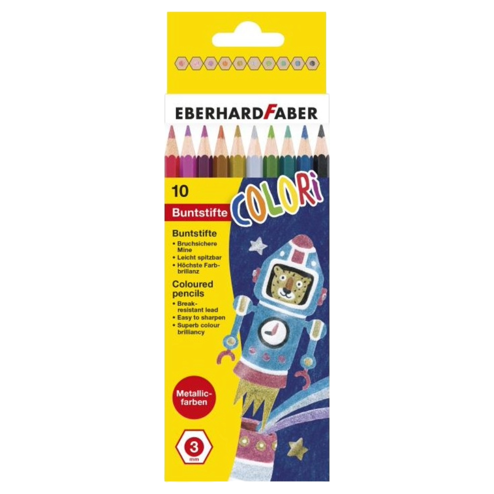 ΞΥΛΟΜΠΟΓΙΕΣ 3MM EFA FABER 5148-08 10 ΜΕΤΑΛΛΙΚΑ ΧΡΩΜΑΤΑ