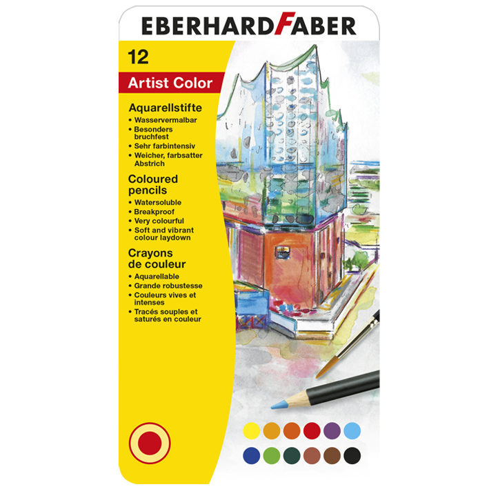 ΞΥΛΟΜΠΟΓΙΕΣ ΑΚΟΥΑΡΕΛΑΣ ARTIST EFA 5160-13 (ΣΕΤ=12 ΧΡΩΜ. ΜΕΤΑΛΛΙΚΗ ΚΑΣΕΤΙΝΑ)