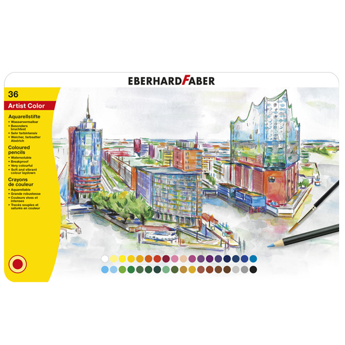 ΞΥΛΟΜΠΟΓΙΕΣ ΑΚΟΥΑΡΕΛΑΣ ARTIST EFA 5160-36 (ΣΕΤ=36 ΧΡΩΜ. ΜΕΤΑΛΛΙΚΗ ΚΑΣΕΤΙΝΑ)