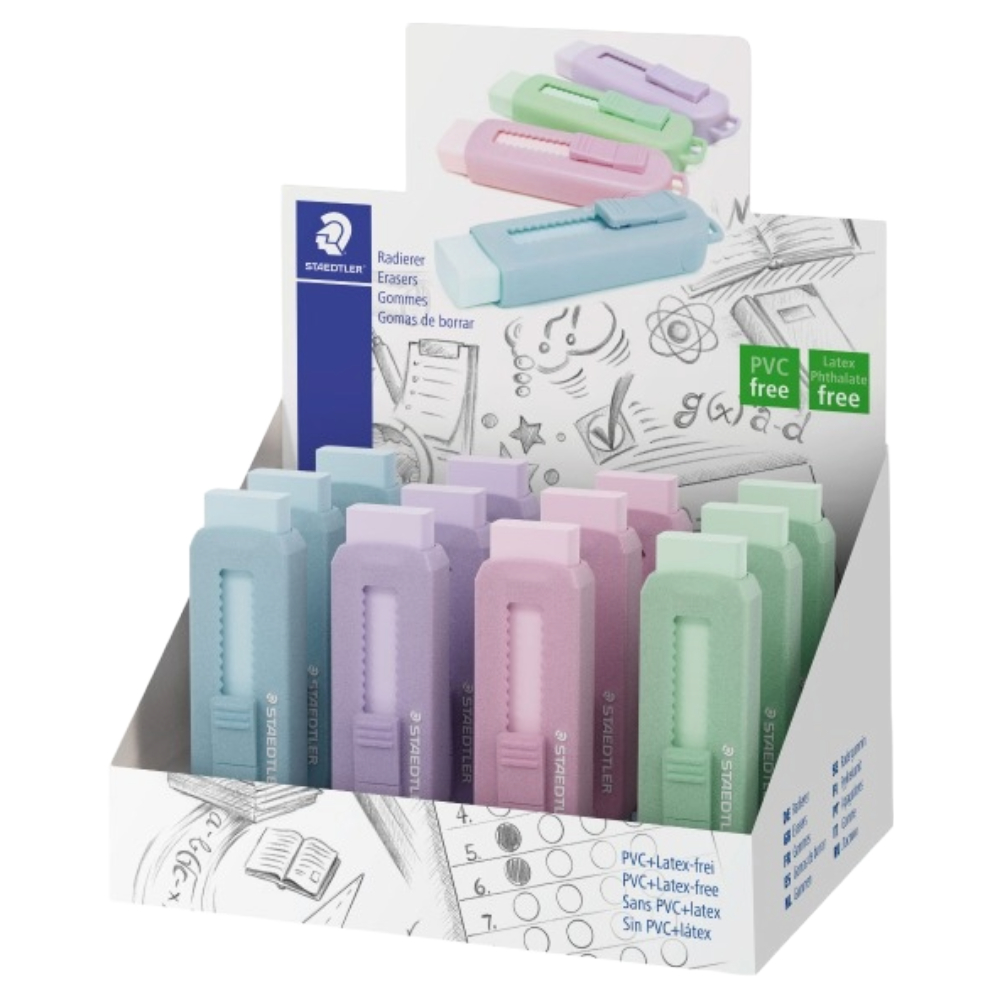 ΓΟΜΟΛΑΣΤΙΧΑ STAEDTLER 525PS1P-S RADETT PVC-FREE PASTEL(+ΣΥΡΟΜΕΝΟ ΜΗΧΑΝΙΣΜΟ +ΣΤΟΠ)