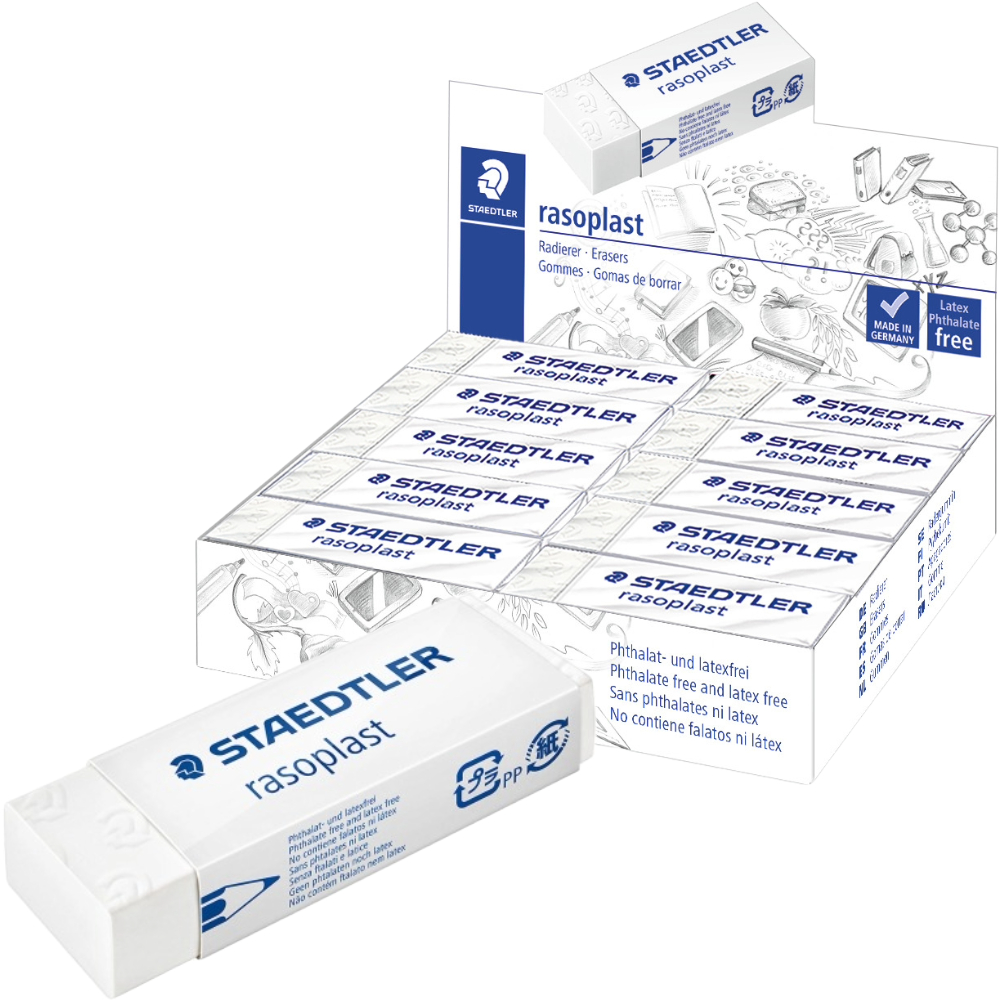 ΓΟΜΟΛΑΣΤΙΧΑ STAEDTLER 526 B20 ΛΕΥΚΗ RASOPLAST (ΠΑΚ= 20 ΤΕΜ) 65X23X13MM