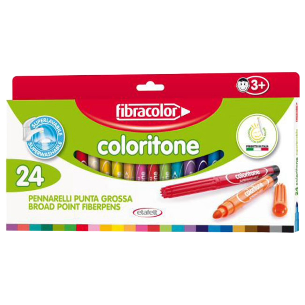 ΜΑΡΚΑΔΟΡΟΙ FIBRA (ΧΟΝΔΡΟΙ) COLORITONE 24 ΧΡΩΜ (5MM) 540SW24SE