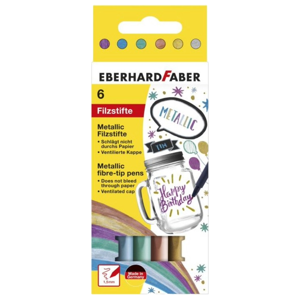ΜΑΡΚΑΔΟΡΟΙ ΖΩΓΡΑΦΙΚΗΣ EFA FABER 5510 06 METALLIC 6 ΧΡΩΜΑΤΑ ΑΔΙΑΒΡΟΧΑ