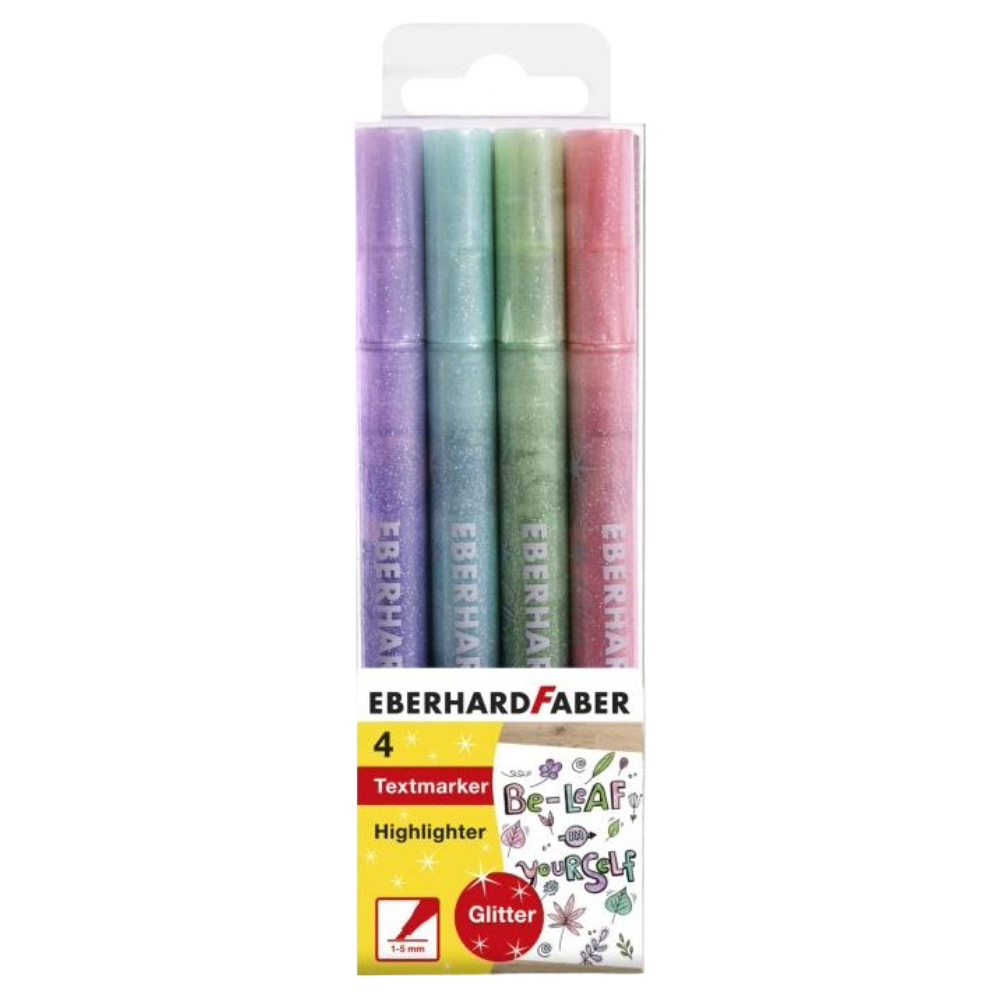 ΜΑΡΚΑΔΟΡΟΙ ΥΠΟΓΡΑΜΜΙΣΗΣ GLITTER 4 ΠΑΣΤΕΛ ΧΡΩΜΑΤΑ (BLISTER) EFA 5514-05