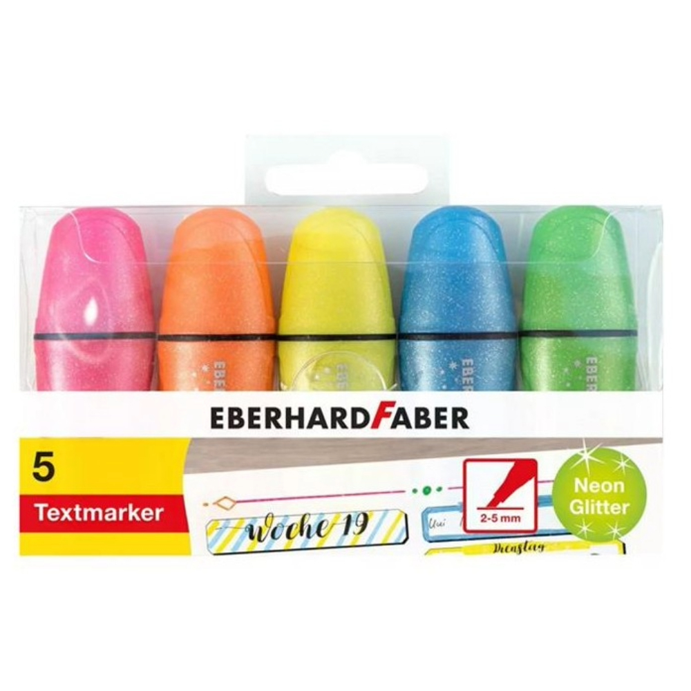 ΜΑΡΚΑΔΟΡΟΙ ΥΠΟΓΡΑΜΜΙΣΗΣ ΜΙΝΙ GLITTER 5 NEON ΧΡΩΜΑΤΑ (BLISTER) EFA 5514-08