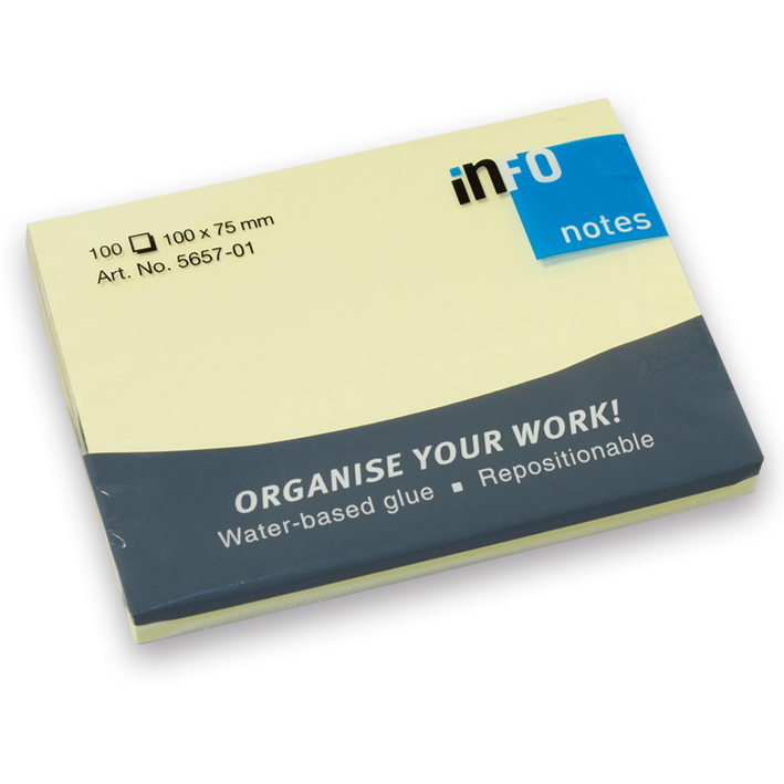 NOTES INFO 100x75mm 100φ 5657-01 ΚΙΤΡΙΝΑ
