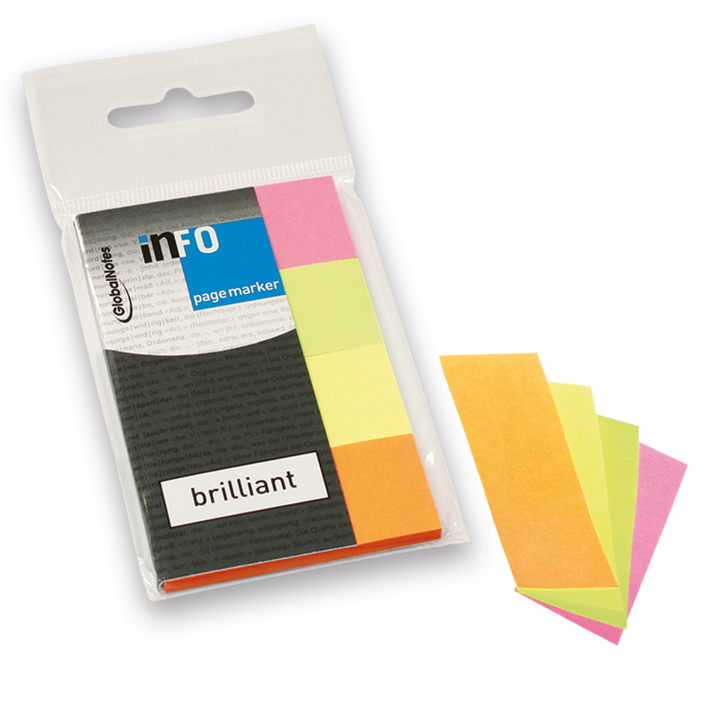 NOTES INFO ΣΕΛΙΔΟΔΕΙΚΤΕΣ 5670-39 4 ΧΡΩΜΑΤΑ BRILLIANT 4X20X50MM 4X40Φ