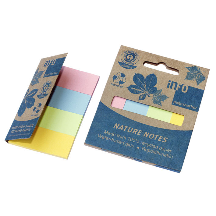 NOTES INFO ΣΕΛΙΔΟΔΕΙΚΤΕΣ 5670-88b 4 ΧΡΩΜΑΤΑ NATURE 4X20X50MM, 160Φ