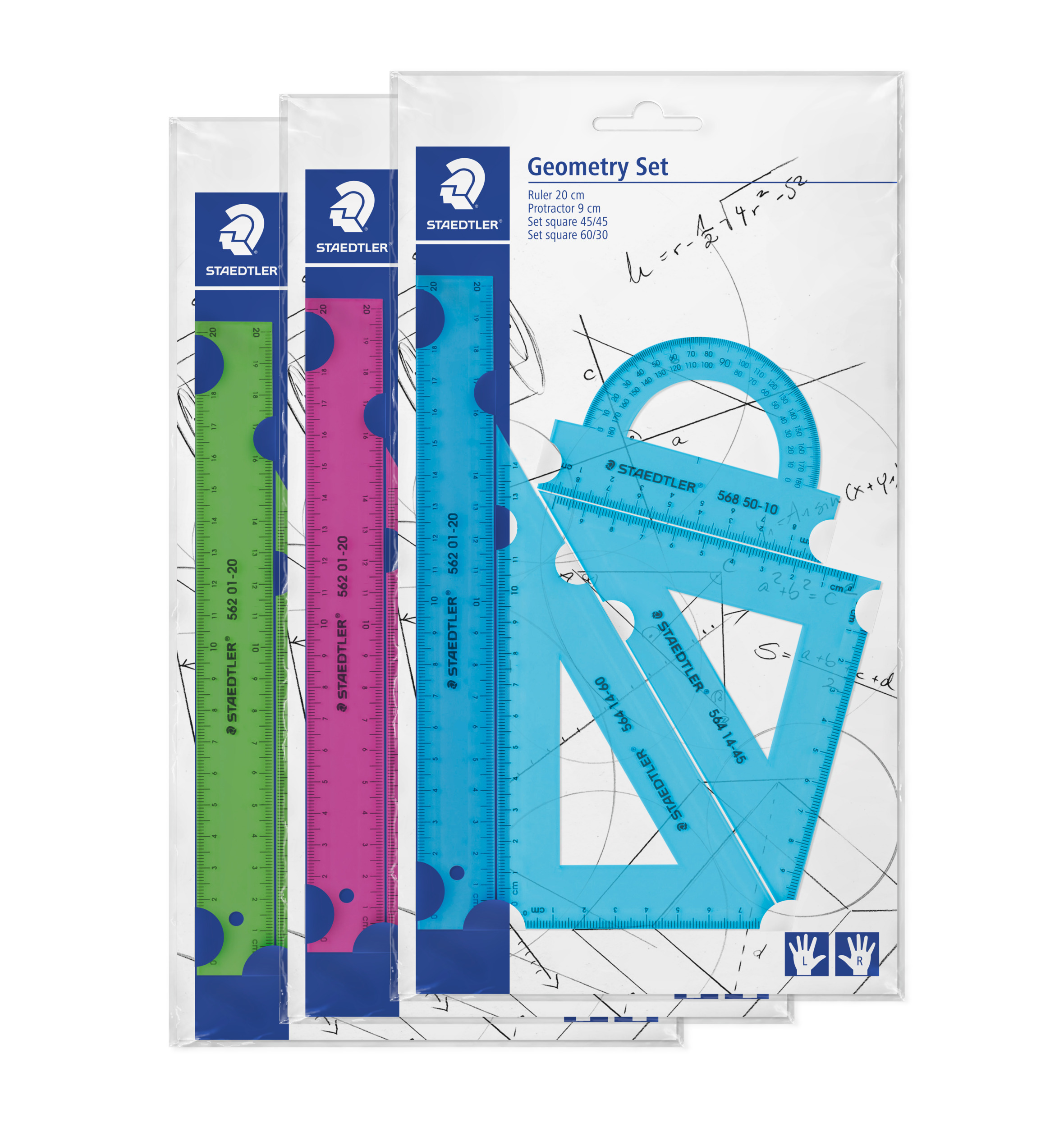 ΓΕΩΜΕΤΡΙΚΑ ΟΡΓΑΝΑ ΣΕΤ STAEDTLER 569PB4N18 (ΣΕΤ 4 ΤΕΜ NEON)