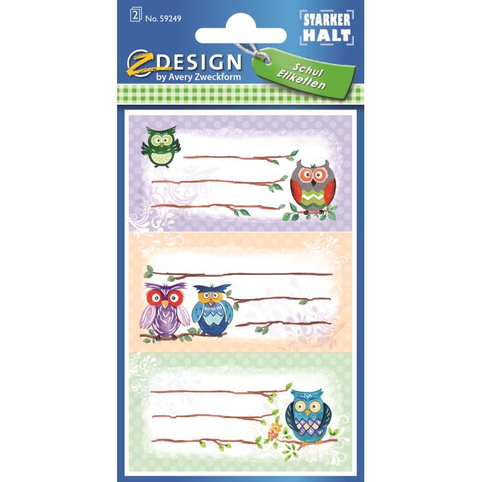 STICKERS BOOK LABELS ΣΧΟΛΙΚΕΣ ΕΤΙΚΕΤΕΣ Z-DESIGN 59249