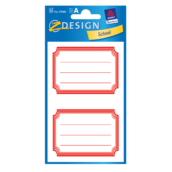 STICKERS BOOK LABELS ΣΧΟΛΙΚΕΣ ΕΤΙΚΕΤΕΣ Z-DESIGN 59686