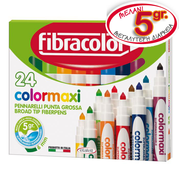 ΜΑΡΚΑΔΟΡΟΙ FIBRA (ΧΟΝΔΡΟΙ) COLORMAXI .24 XΡΩΜ (6MM) 5gr 640SW24S