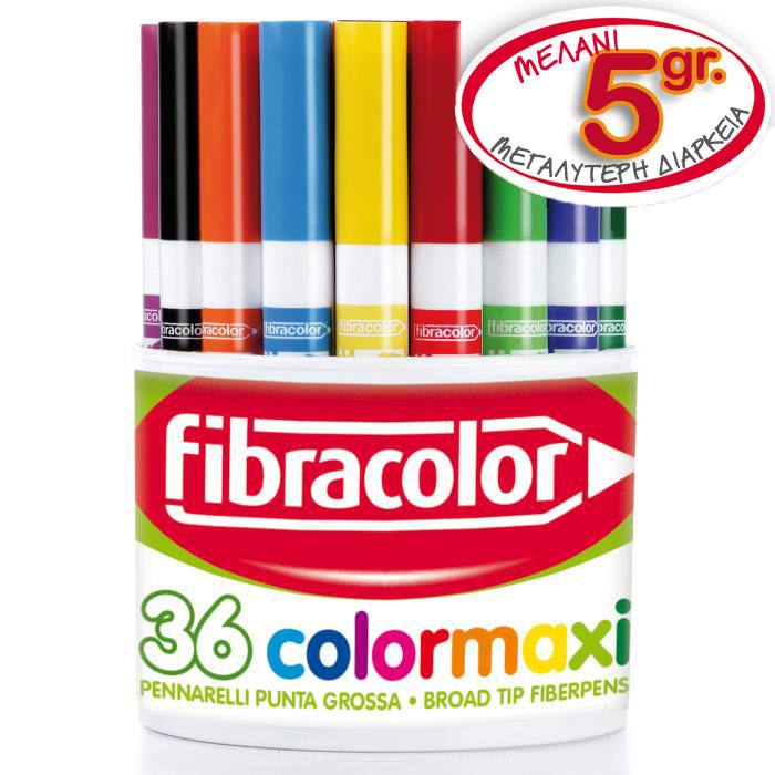 ΜΑΡΚΑΔΟΡΟΙ FIBRA (ΧΟΝΔΡΟΙ) COLORMAXI (ΣΕΤ=36 ΤΕΜ.x12 ΧΡΩΜ) (6MM) 5gr 640SW36B