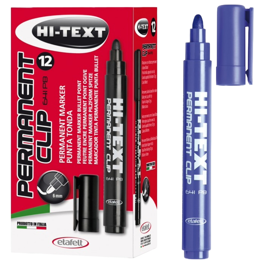 ΜΑΡΚΑΔΟΡΟΙ HI-TEXT ΚΙΒΩΤΙΩΝ 641 (ΣΤΡΟΓΓΥΛΗ ΜΥΤΗ 4MM) 641PE012SMB-xxx