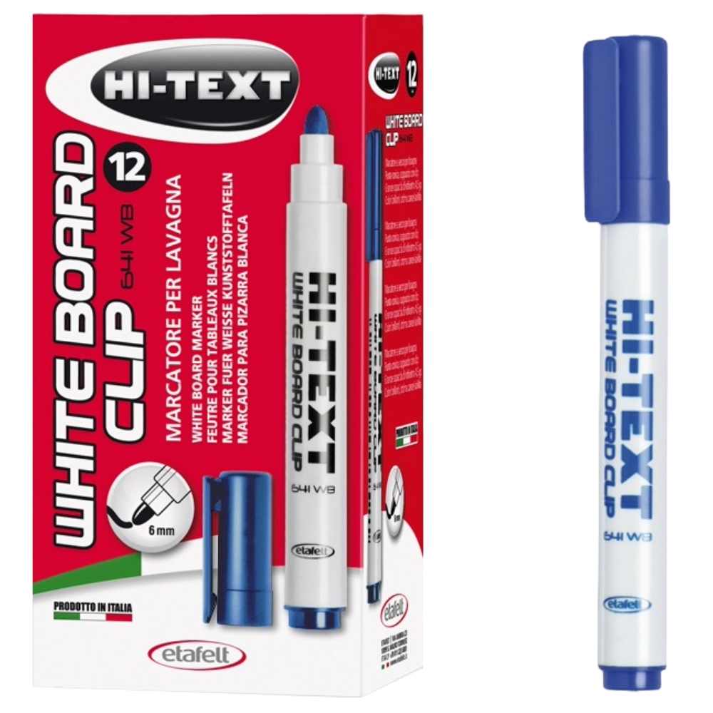 ΜΑΡΚΑΔΟΡΟΙ HI-TEXT ΑΣΠΡΟΠΙΝΑΚΑ 641 (ΜΥΤΗ 4 MM) 641WB012SM-xxx