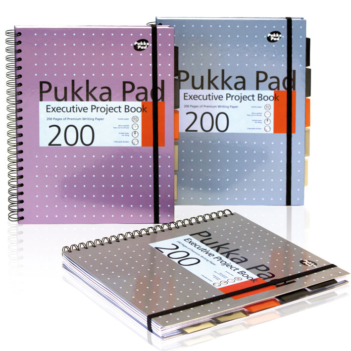 ΤΕΤΡΑΔΙΟ ΣΠΙΡΑΛ PUKKA MET-6970 A4 5Θ.EXECUTIVE (+ΤΡΥΠΕΣ+ΛΑΣΤΙΧΟ) 200ΣΕΛ. 80 GSM (ΑΣΟΡΤΙ)