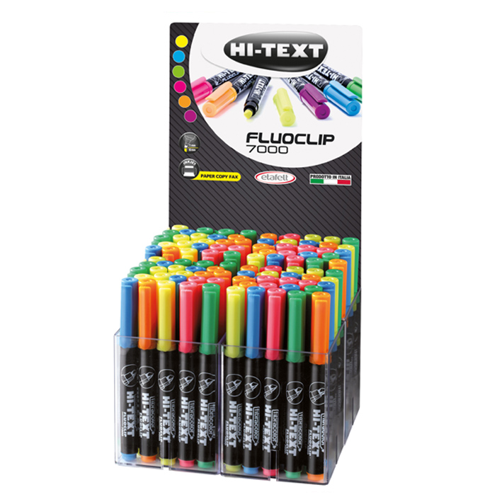 ΜΑΡΚΑΔΟΡΟΙ HI-TEXT ΥΠΟΓΡΑΜΜΙΣΗΣ 7000 FLUOCLIP (ΣΤΑΝΤ 96 ΤΕΜ) 7000HF096DI