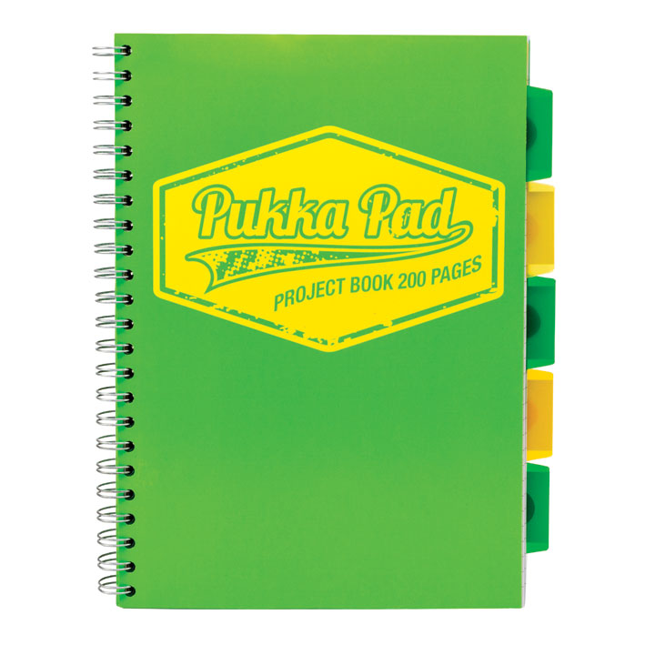 ΤΕΤΡΑΔΙΟ .PUKKA 7079-NEO ΔΙΠΛΟ ΣΠΙΡΑΛ A4 5Θ/200ΣΕΛ. NEON ΛΑΧΑΝΙ