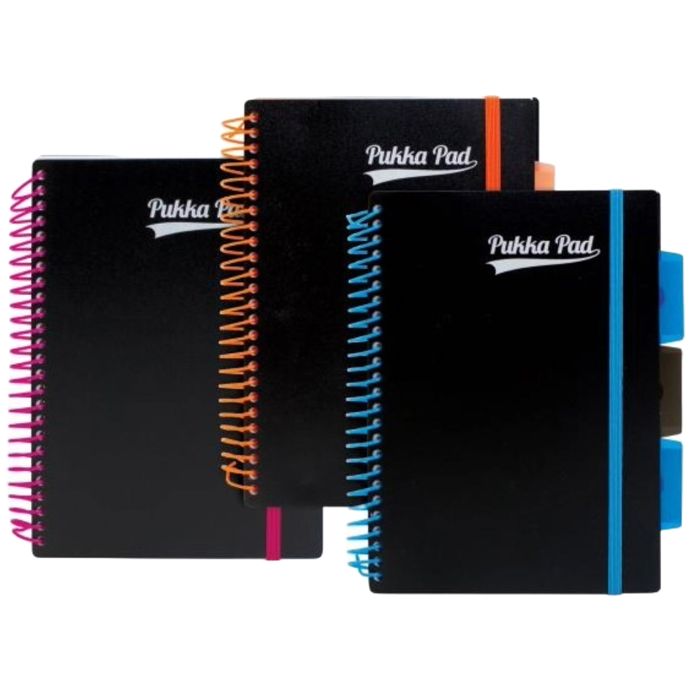 ΤΕΤΡΑΔΙΟ ΣΠΙΡΑΛ A5 PUKKA 7655-PPN 3Θ.NEON &ΛΑΣΤΙΧΟ 200ΣΕΛ. 80 GSM