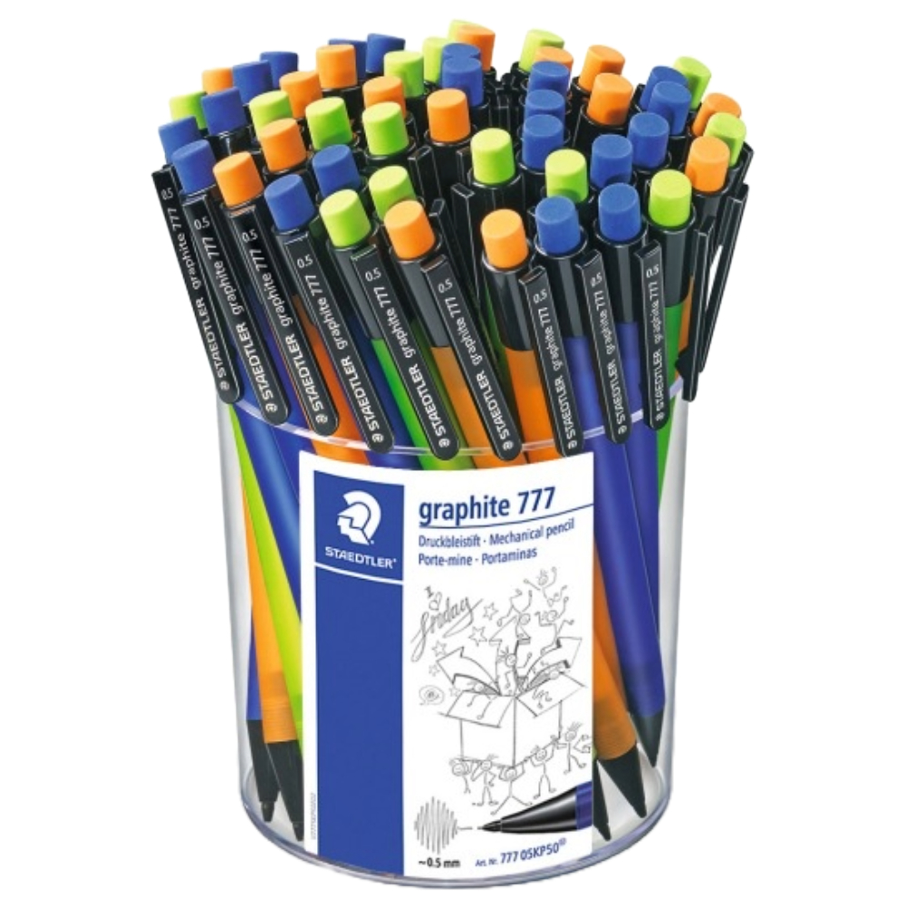 ΜΗΧΑΝΙΚΟ ΜΟΛΥΒΙ STAEDTLER 0,5 ΠΛΑΣΤΙΚΟ 777 05KP50 GRAPHITE (ΣΕΤ=50 ΤΕΜ.)