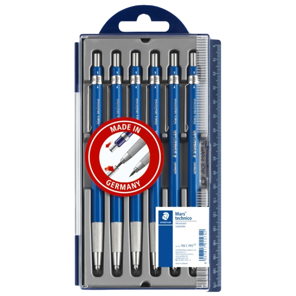 ΜΗΧΑΝΙΚΟ ΜΟΛΥΒΙ STAEDTLER 2.0 MARS TECHNIKO ΜΕ ΚΛΙΠ 780 C PR5 (SET= 6 TEM.)