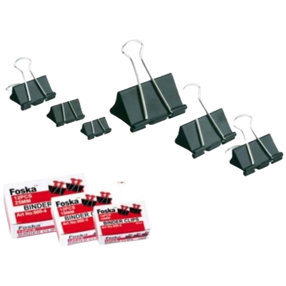 ΠΙΑΣΤΡΕΣ BINDER CLIP FOSKA 51MM 800-1 (ΚΟΥΤΙ 12 ΤΕΜ) 8001