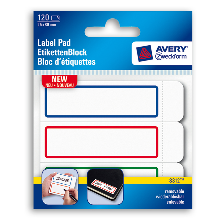 ΜΠΛΟΚ REMOVABLE ΣΗΜ.120Φ.3 ΑΣΣ.2,5X8,9CM AVERY 8312