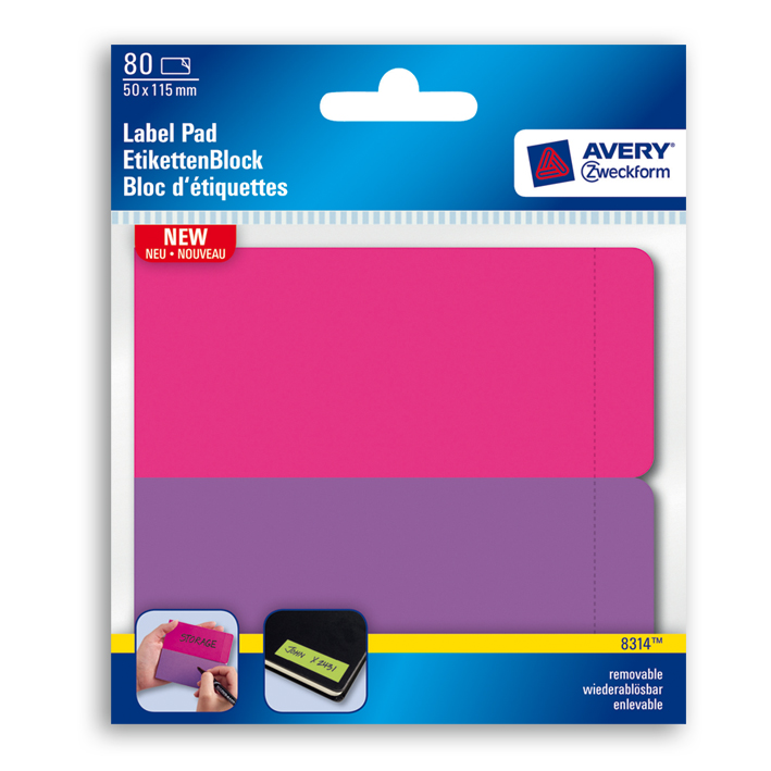 ΣΗΜΕΙΩΣΕΩΝ ΣΕΛΙΔΟΔΕΙΚΤΗΣ ΜΠΛΟΚ REMOVABLE 5X11,5CM 80Φ 2 ΑΣΟΡΤΙ ΠΛΑΙΣΙΑ AVERY 8314