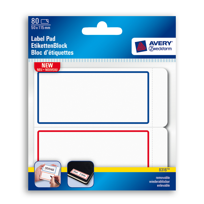 ΣΗΜΕΙΩΣΕΩΝ ΣΕΛΙΔΟΔΕΙΚΤΗΣ REMOVABLE ΜΠΛΟΚ 5X11,5CM 80Φ 2 ΑΣΟΡΤΙ ΠΛΑΙΣΙΑ AVERY 8316