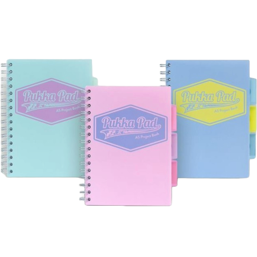 ΤΕΤΡΑΔΙΟ ΣΠΙΡΑΛ A5 PUKKA 8631-PST 3Θ.ΠΑΣΤΕΛ 200ΣΕΛ. 80GSM