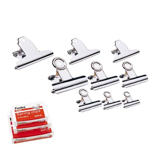 ΠΙΑΣΤΡΕΣ ΛΑΧΕΙΩΝ FOSKA ΚΛΙΠ (ΝΙΚΕΛ) 75ΜΜ (ΚΟΥΤΙ 12 ΤΕΜ) 9001