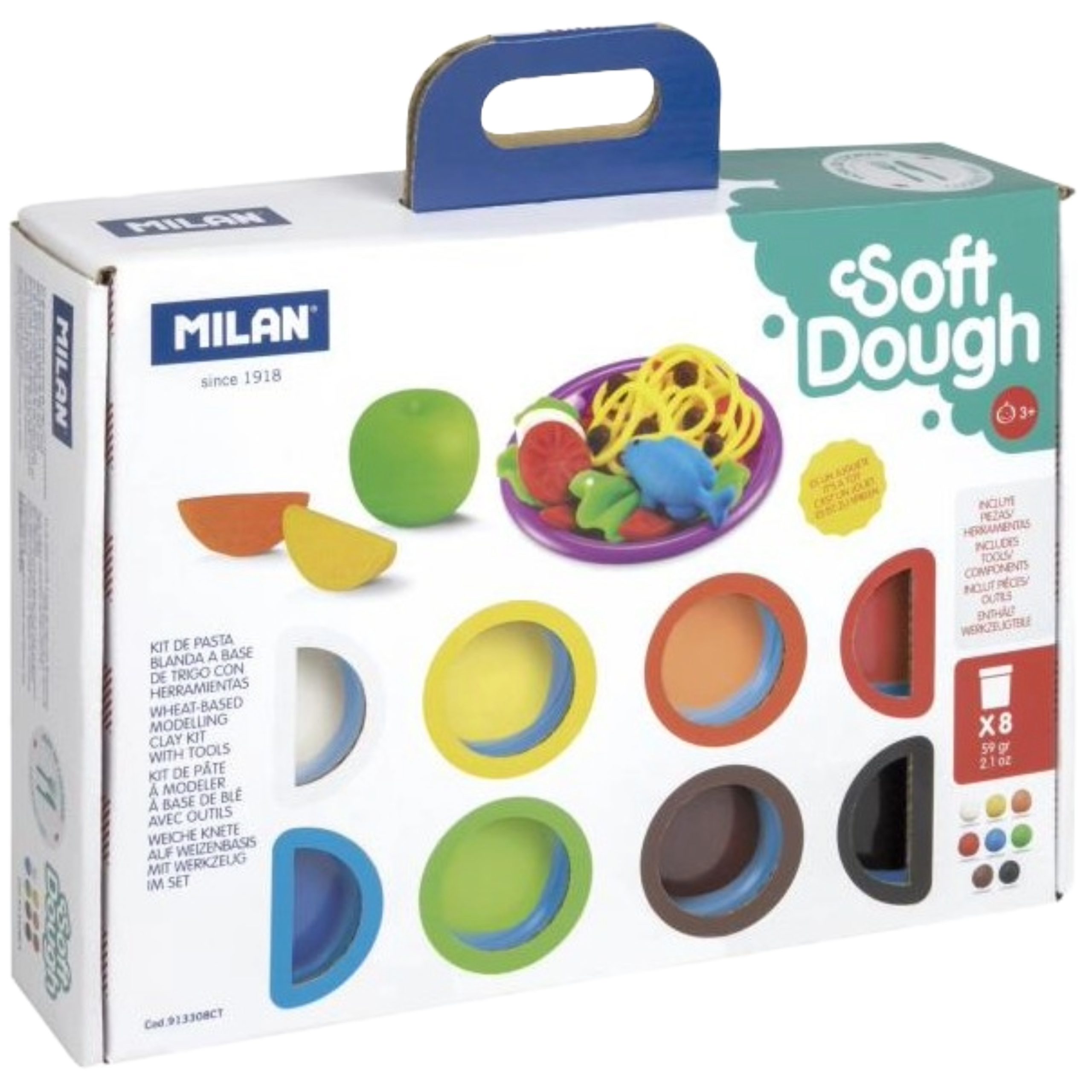 ΠΛΑΣΤΟΖΥΜΑΡΑΚΙΑ MILAN 913308CT 8 ΧΡΩΜΑ x 59 GR COOKING TIME + (ΕΡΓΑΛΕΙΑ)