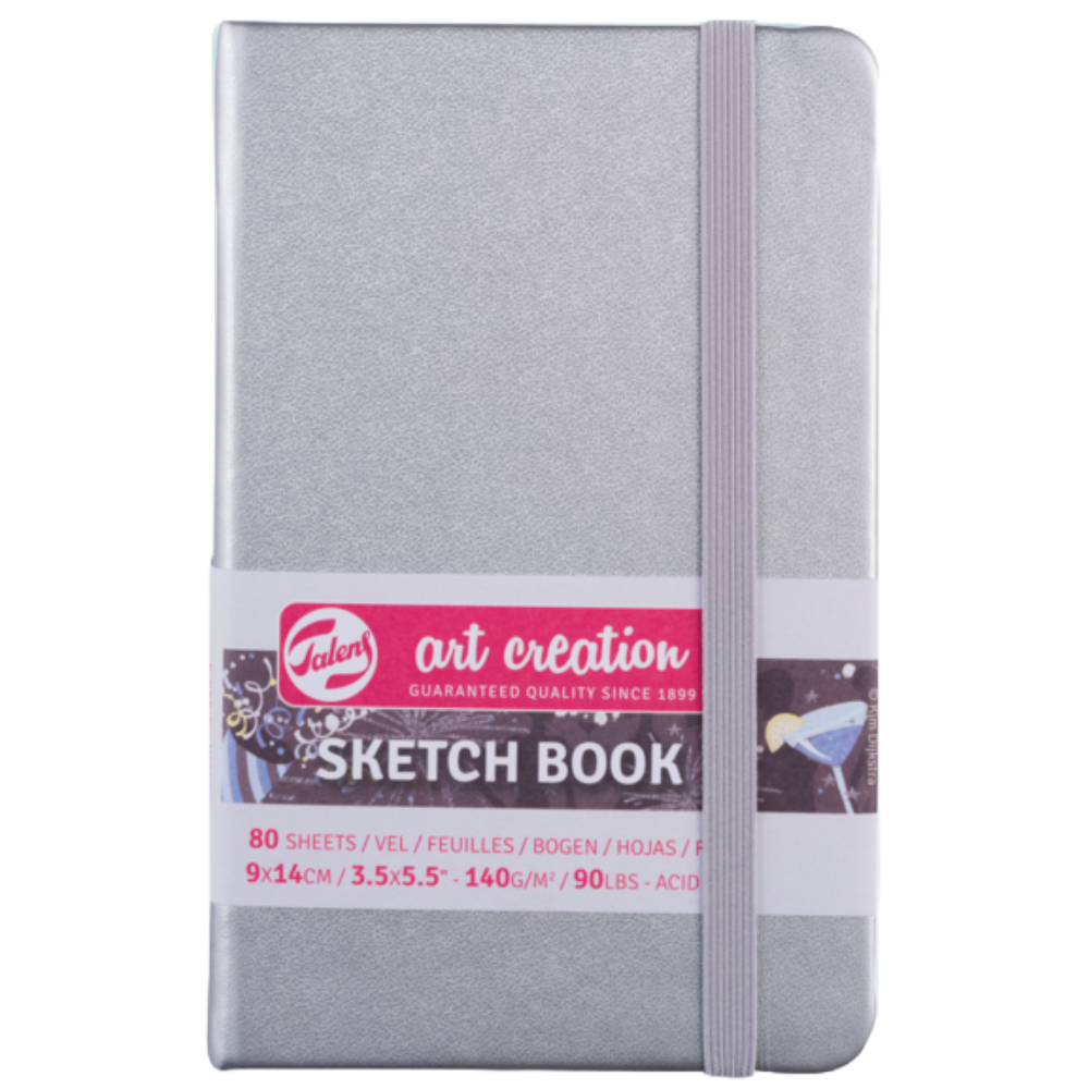 ΜΠΛΟΚ TALENS SKETCHBOOK 9 X 14 ΔΕΜΕΝΟ 9314041M SHINY SILVER