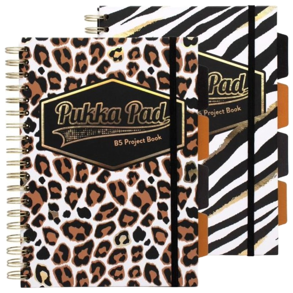 ΤΕΤΡΑΔΙΟ ΣΠΙΡΑΛ B5 PUKKA 9523-WLD WILD (+ΤΡΥΠΕΣ+ΛΑΣΤΙΧΟ) 4Θ. 200ΣΕΛ. 80GSM (ZEBRA-LEOPARD)