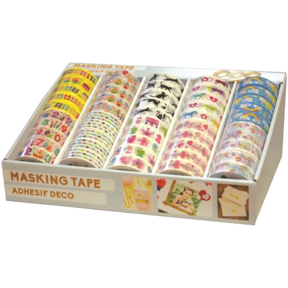 ΤΑΙΝΙΕΣ MASKING TAPE GLOBAL GIFT DECO (10Μ) (50 ΑΣΟΡΤΙ) 980339