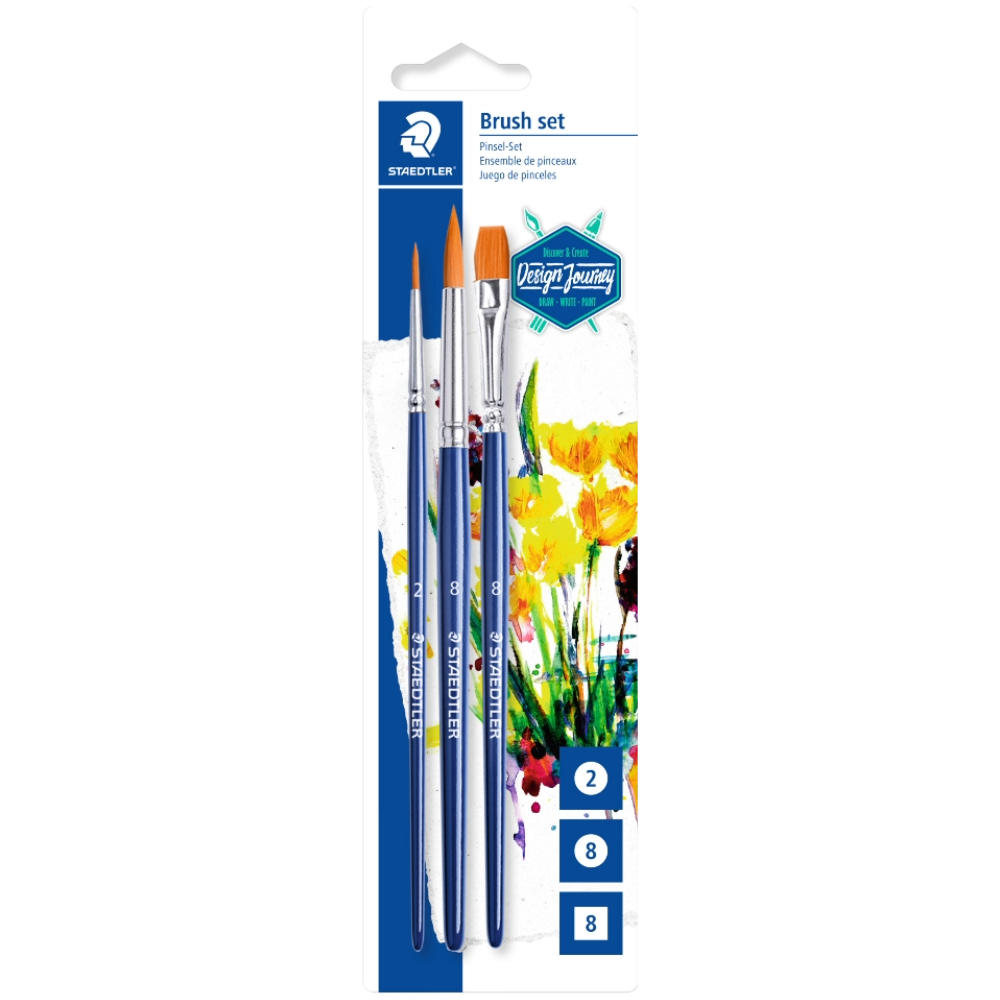 ΠΙΝΕΛΑ STAEDTLER ΣΕΤ 3 ΤΕΜΑΧΙΩΝ 989 SBK3 ΣΥΝΘΕΤΙΚΑ