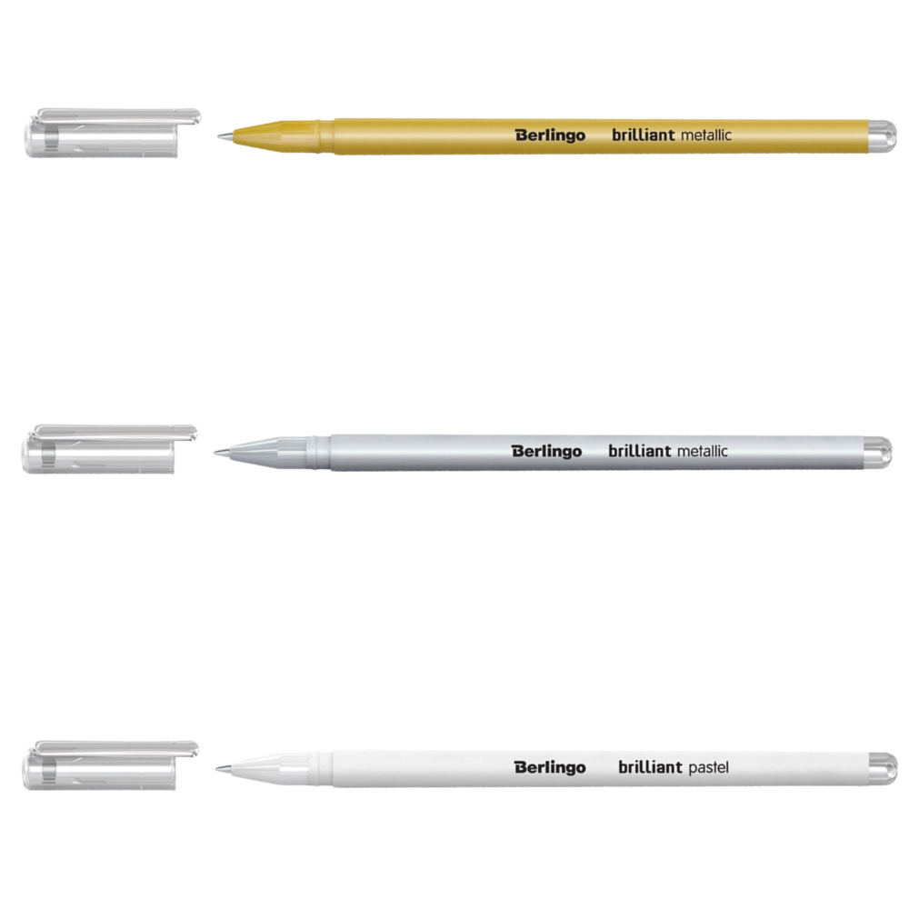 ΣΤΥΛΟ BERLINGO GEL "BRILLIANT" gold/s/white 2932xx (12)