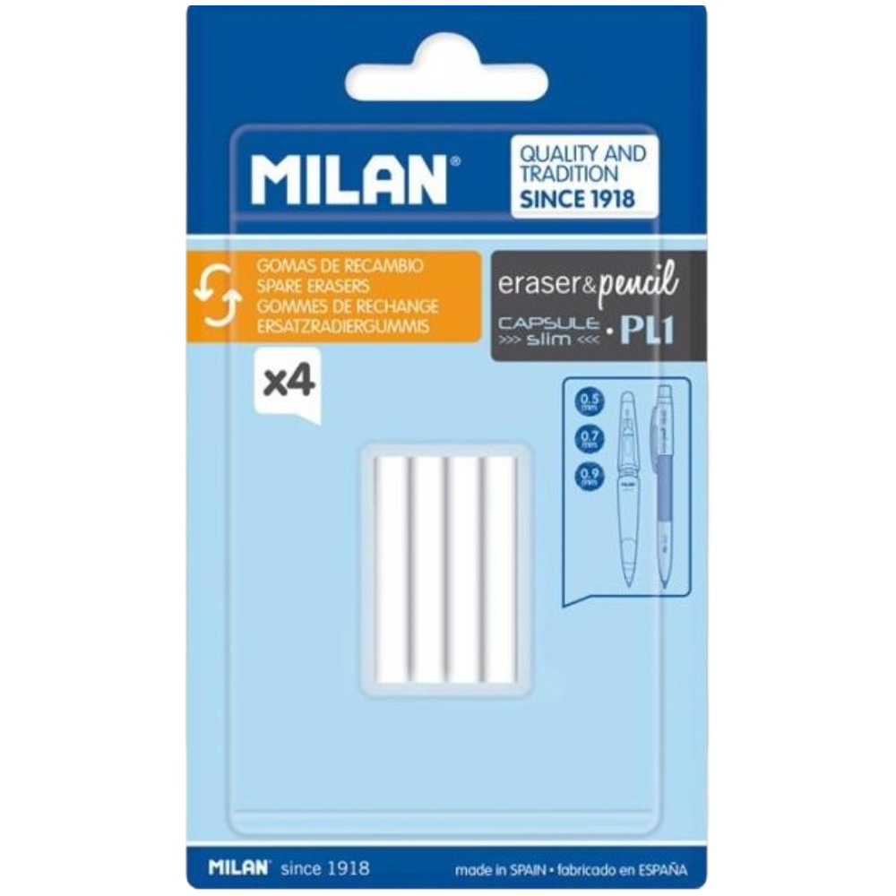 ΓΟΜΕΣ ΑΝΤΑΛΛΑΚΤΙΚΕΣ MILAN ΓΙΑ ΜΗΧ. ΜΟΛΥΒΙΑ BLISTER= 4 ΤΕΜ. (CAPSULE SLIM - PL1,) BTM10311