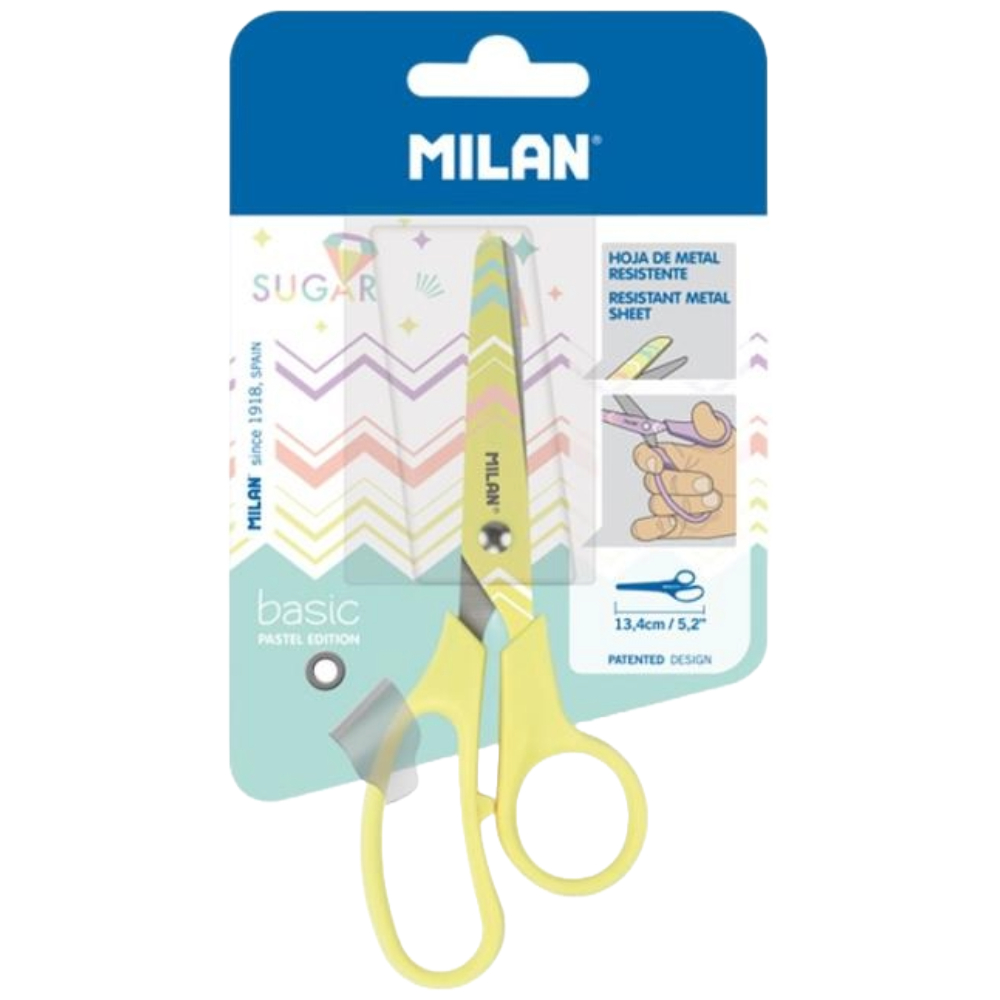 ΨΑΛΙΔΙ MILAN ΣΧΟΛΙΚΟ 13.4CM (BLISTER) SUGAR DIAMOND EDITION BWM10426VN ΚΙΤΡΙΝΟ