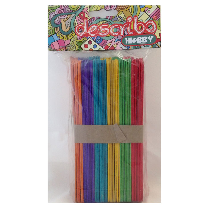 ΞΥΛΑΚΙΑ ΓΛΩΣΣΟΠΙΕΣΤΡΑ 150 X 18MM (80 ΤΕΜΑΧΙΑ) ΧΡΩΜΑΤΙΣΤΑ DES-0011